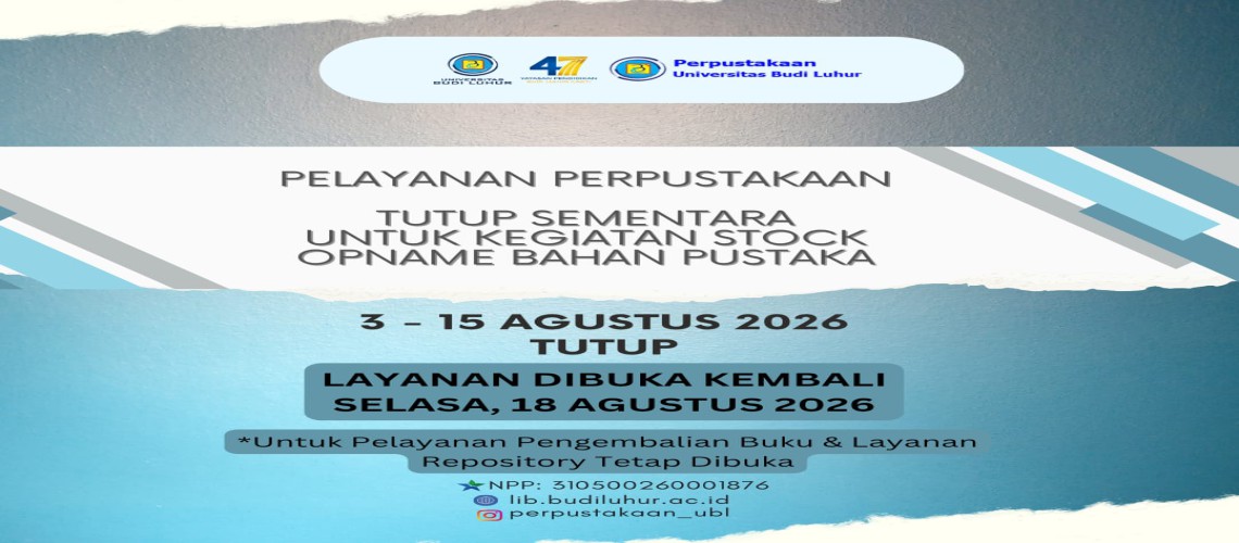 Penutupan Sementara Layanan Perpustakaan dalam Rangka Stock Opname