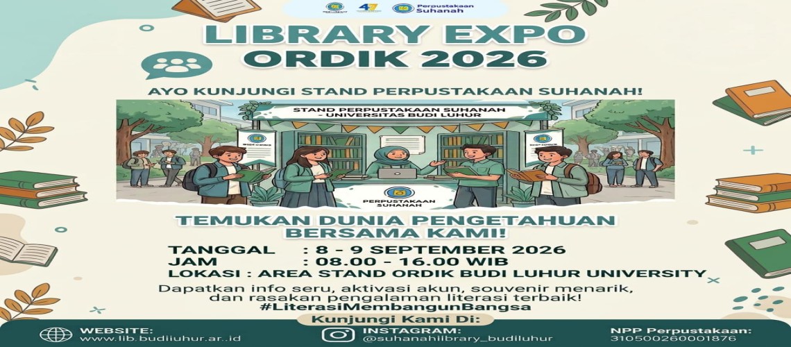 Kunjungi Stand Perpustakaan Suhanah di Library Expo ORDIK 2026!