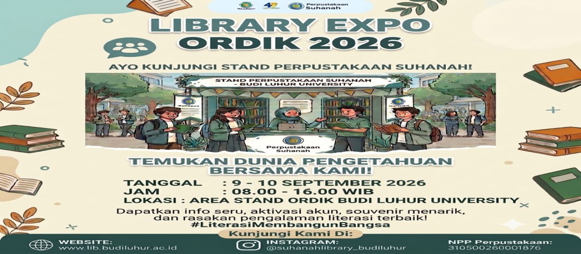Kunjungi Stand Perpustakaan Suhanah di Library Expo ORDIK 2026!